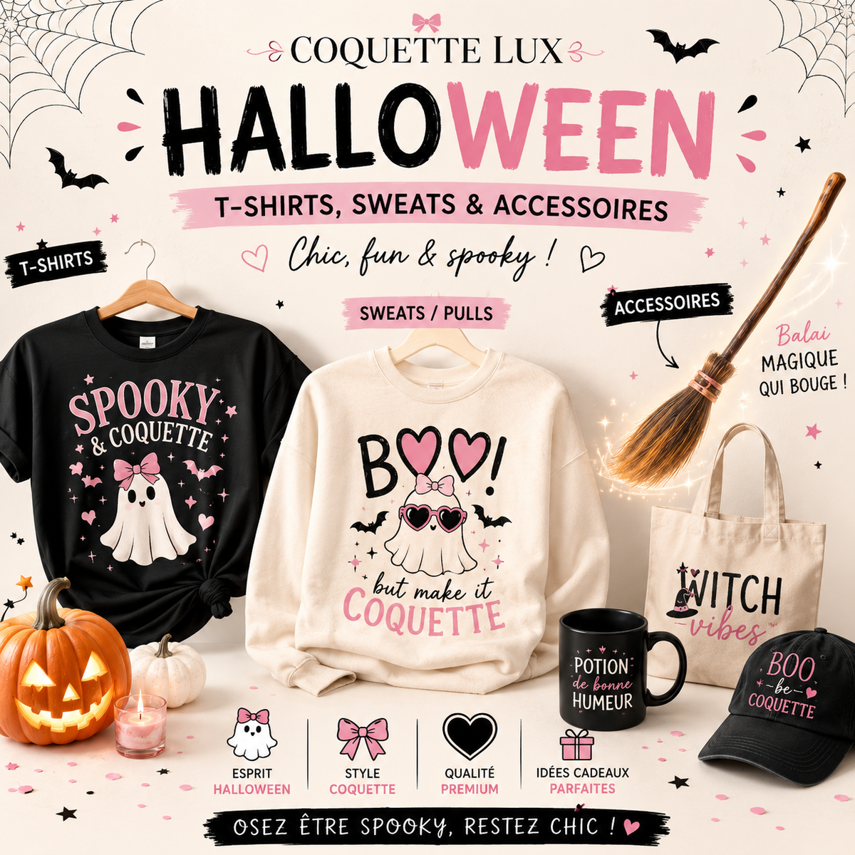 🎃 HALLOWEEN BY COQUETTE LUX — T-SHIRTS, SWEATS & ACCESSOIRES
