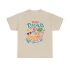 Teacher Summer Club T-Shirt — "Tired Teachers" Bright Beach Vacation Tee