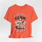 Too Glam To Give A Boo Halloween Tee — Pink Glamorous Costume Shirt