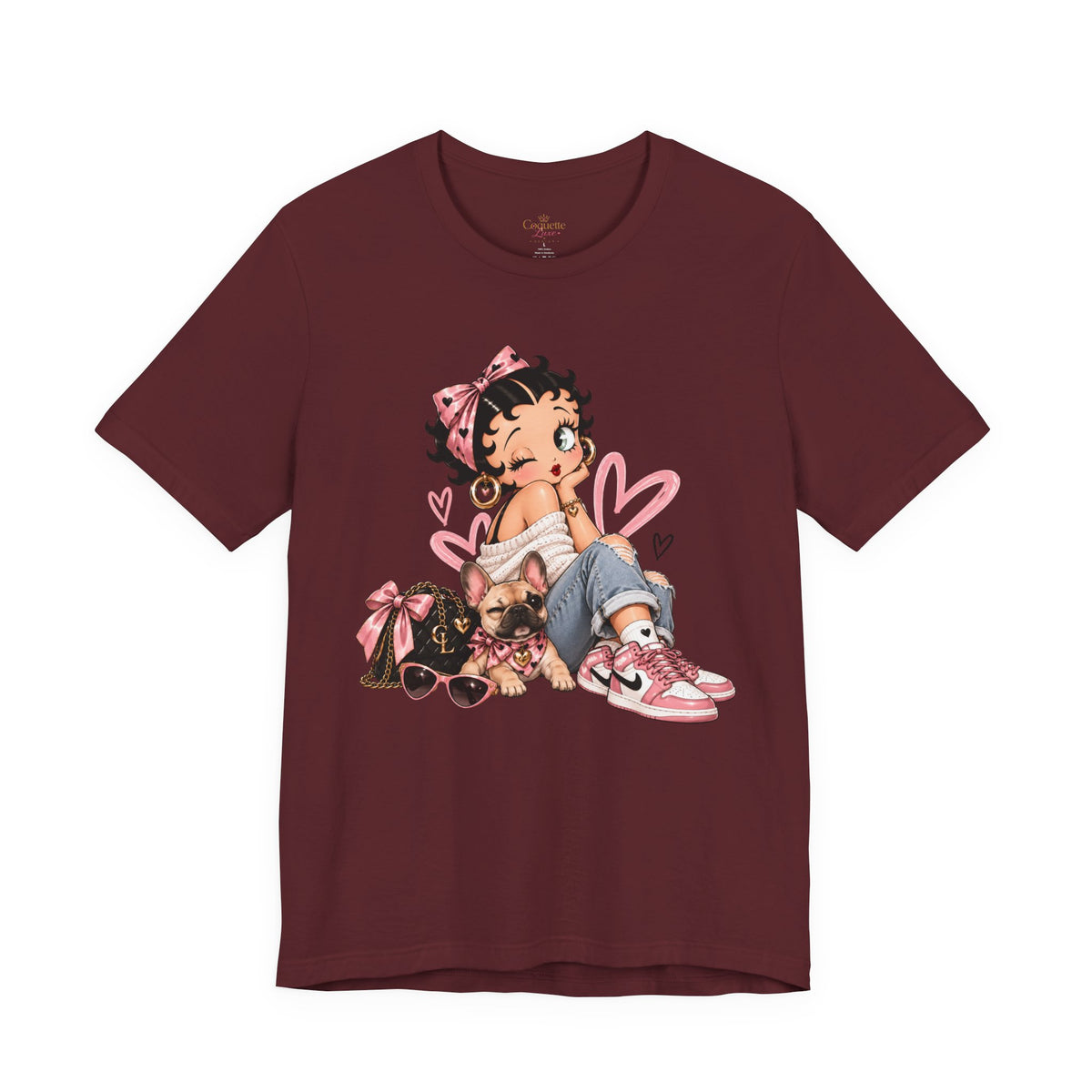 Betty Boop Pink Sneakers Graphic Tee