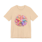 Rainbow Starfish T-Shirt | Colorful Seashell Beach Art