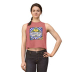 La Dolce Vita Lemon Beach Club Crop Top | Mediterranean Summer Graphic
