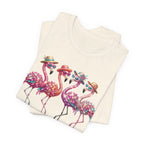 Hello Summer Flamingos T-Shirt | Pink Flamingo Beach Graphic Tee