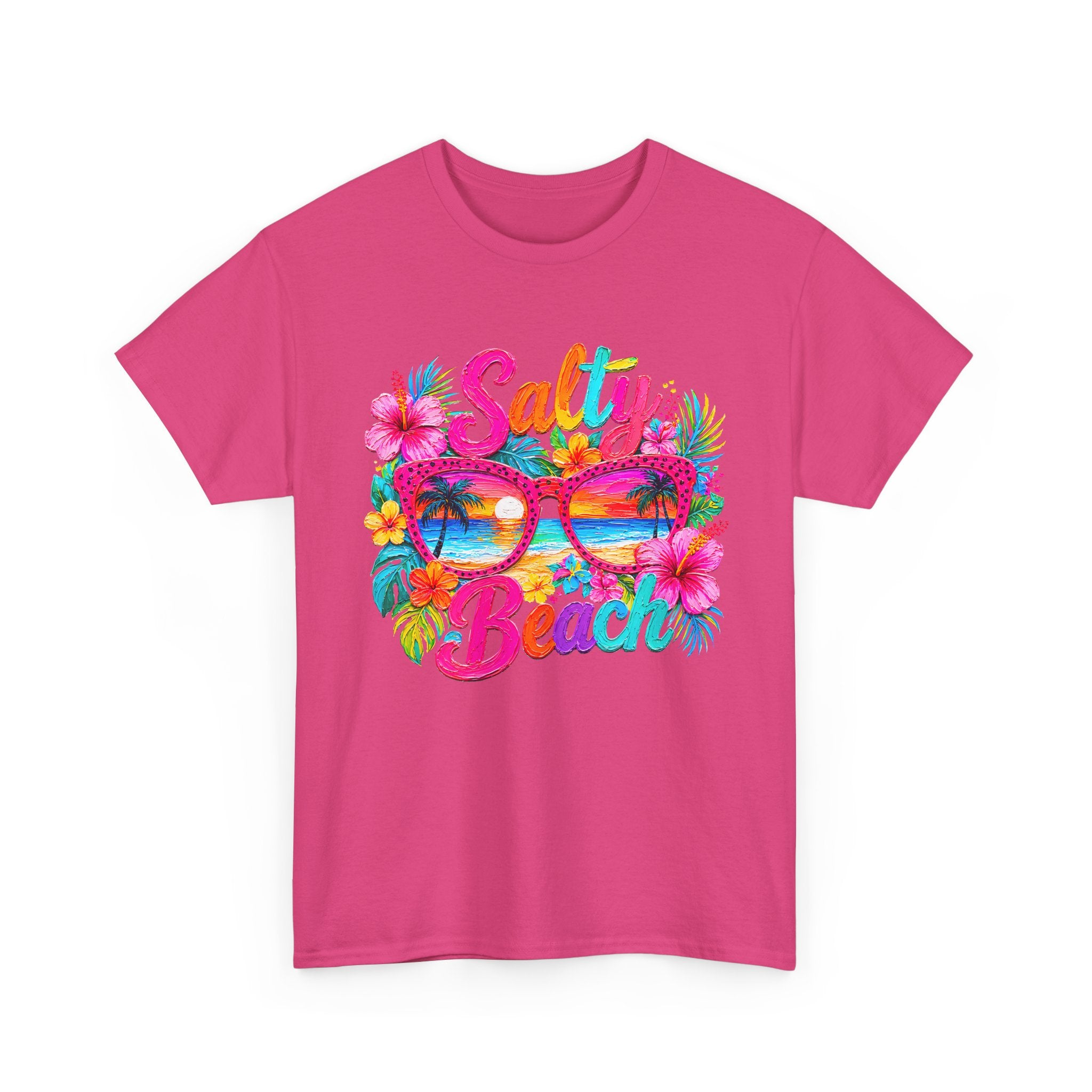 Salty Beach sunglasses floral design T-Shirt | tropical summer vibes