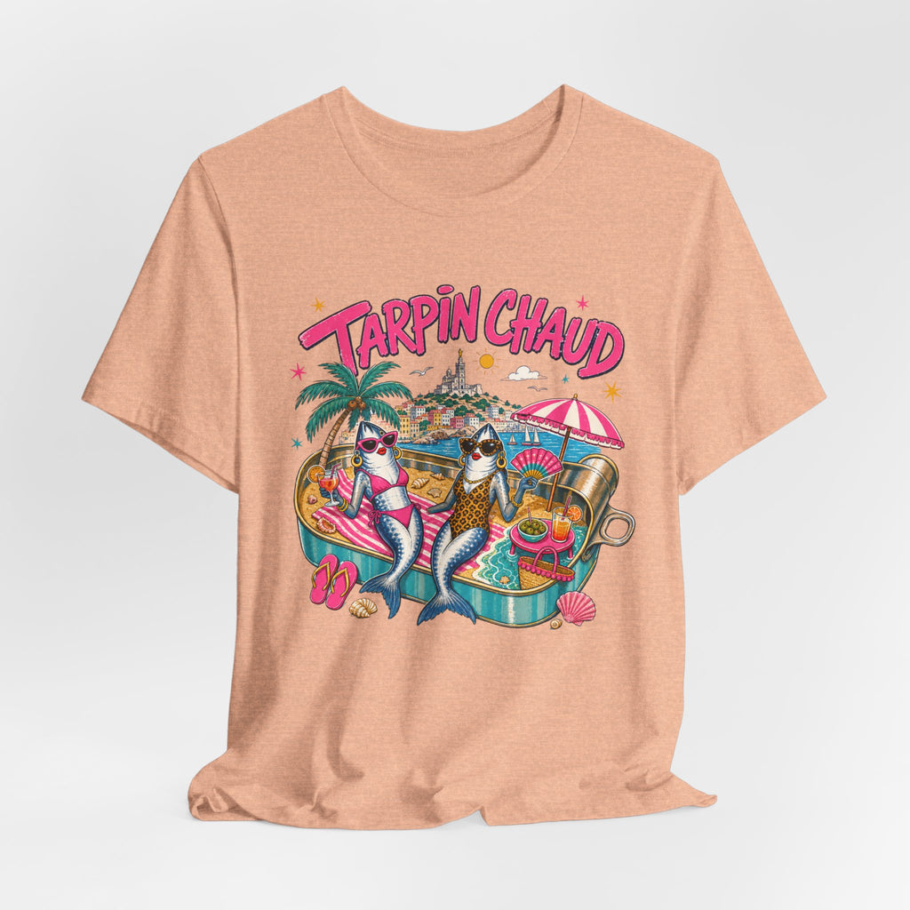 T-shirt – Tee-shirt graphique « Tarpin Chaud » ambiance tropicale plage
