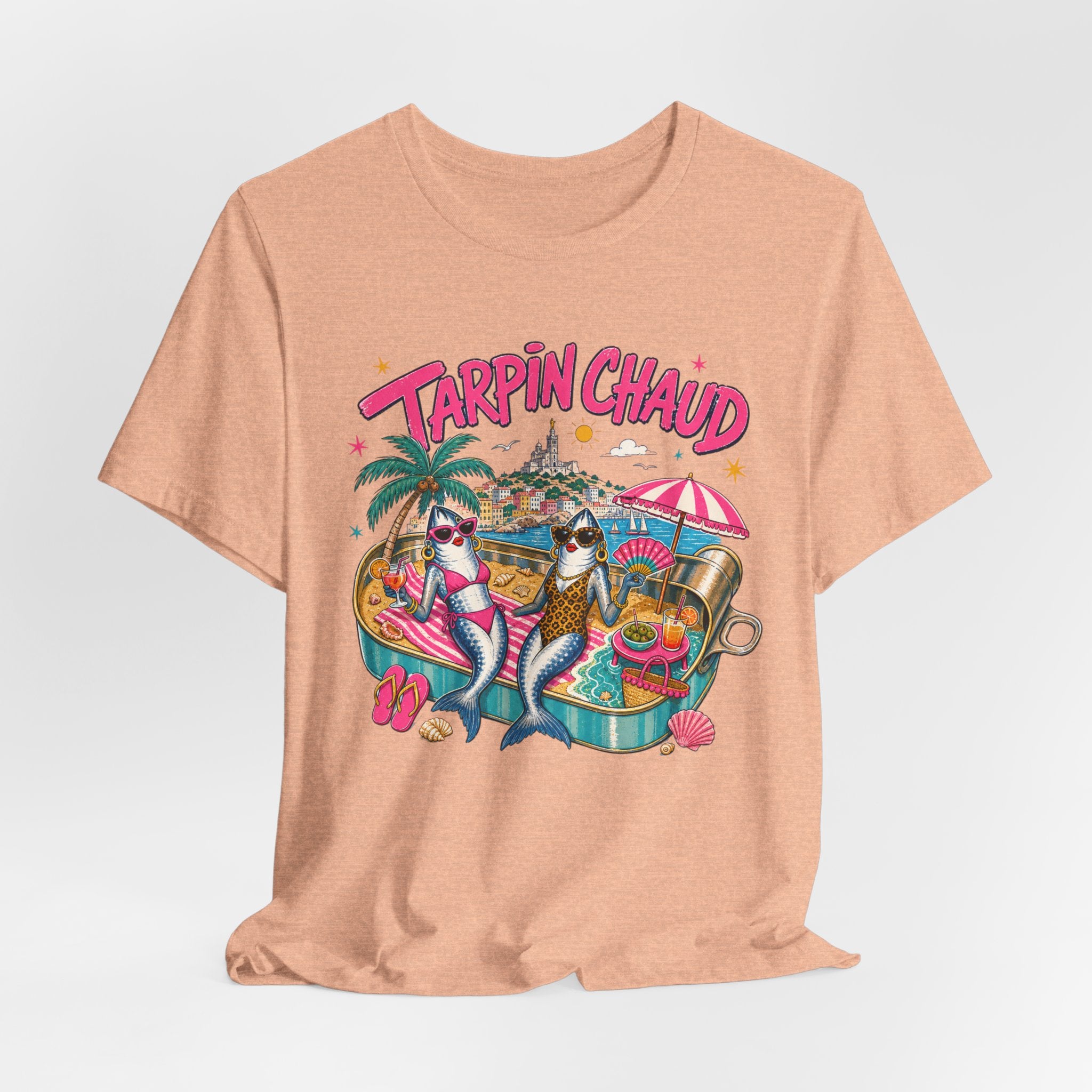 T-shirt – Tee-shirt graphique « Tarpin Chaud » ambiance tropicale plage
