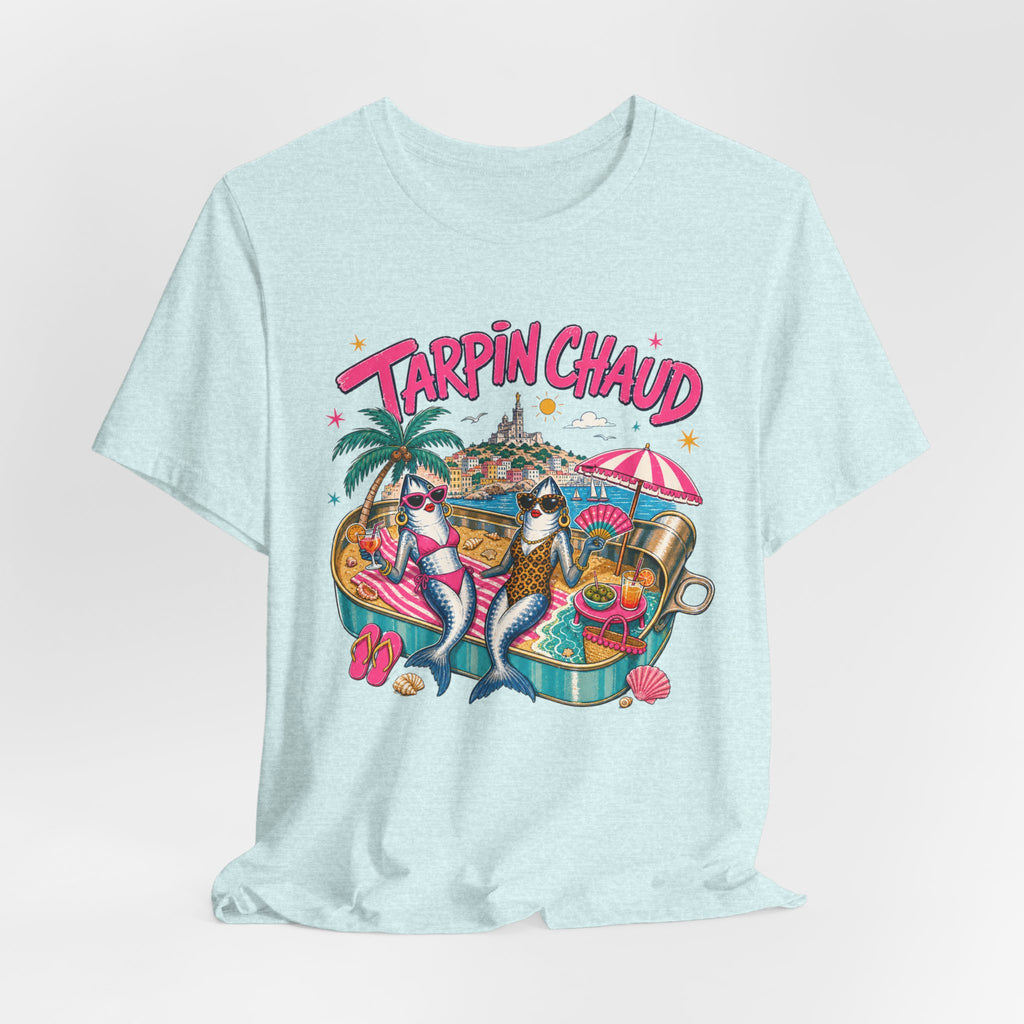 T-shirt – Tee-shirt graphique « Tarpin Chaud » ambiance tropicale plage