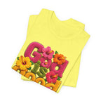 God Is Good all the time T-Shirt | Floral Retro Typography