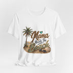 Mama Needs The Beach T-Shirt | Palm Tree, Seashells, Leopard Script