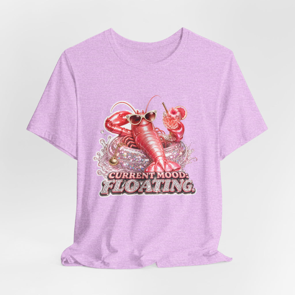 Floating Lobster Graphic Tee — "Current Mood: Floating" Summer Shirt