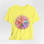 Rainbow Starfish T-Shirt | Colorful Seashell Beach Art