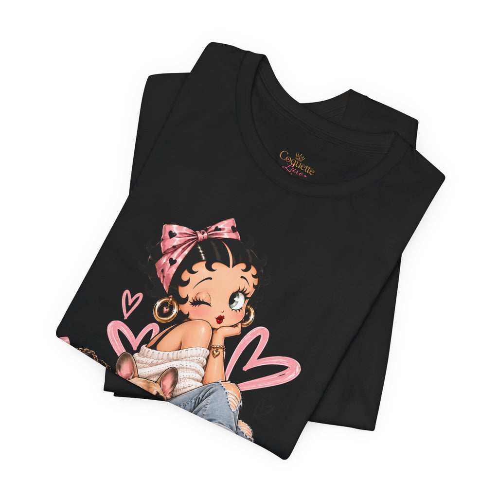 Betty Boop Pink Sneakers Graphic Tee