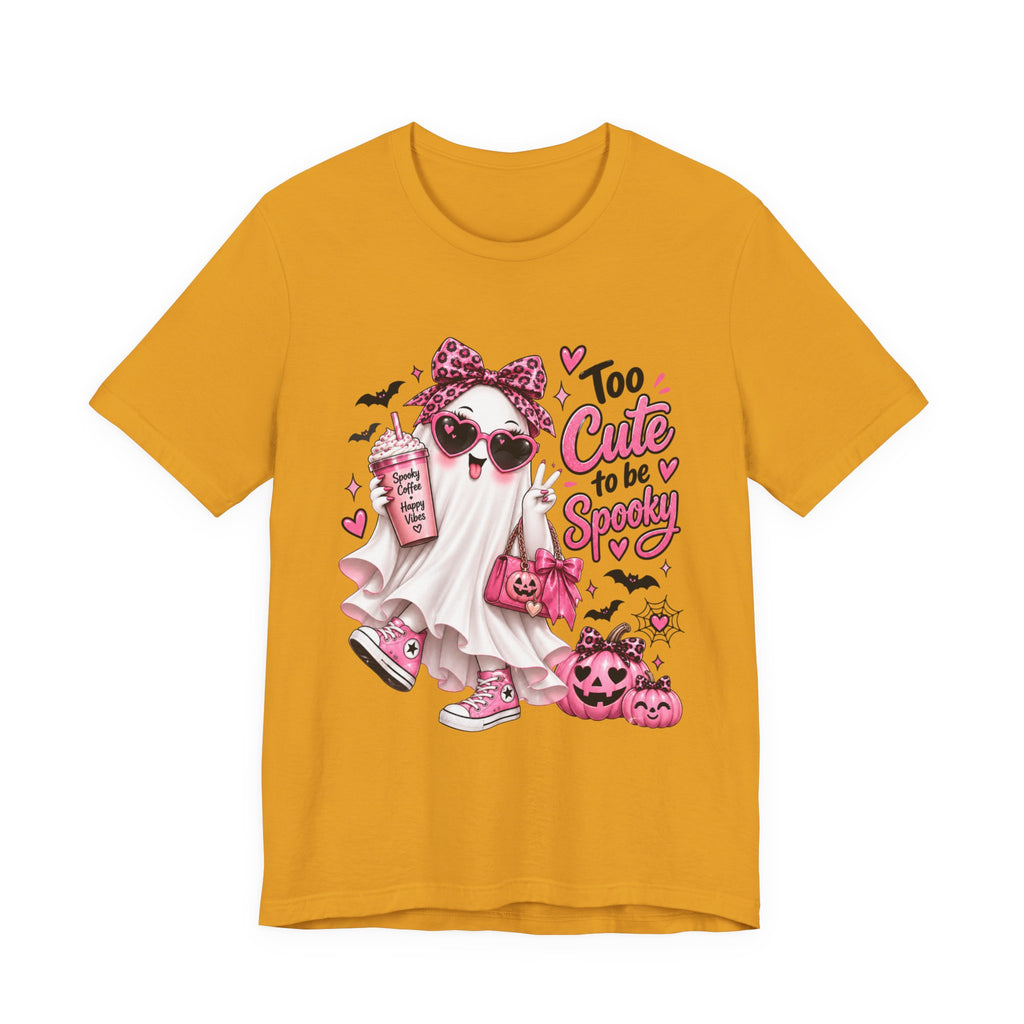 Cute Ghost Halloween T-Shirt | Too Cute to Be Spooky | Coquette Luxe