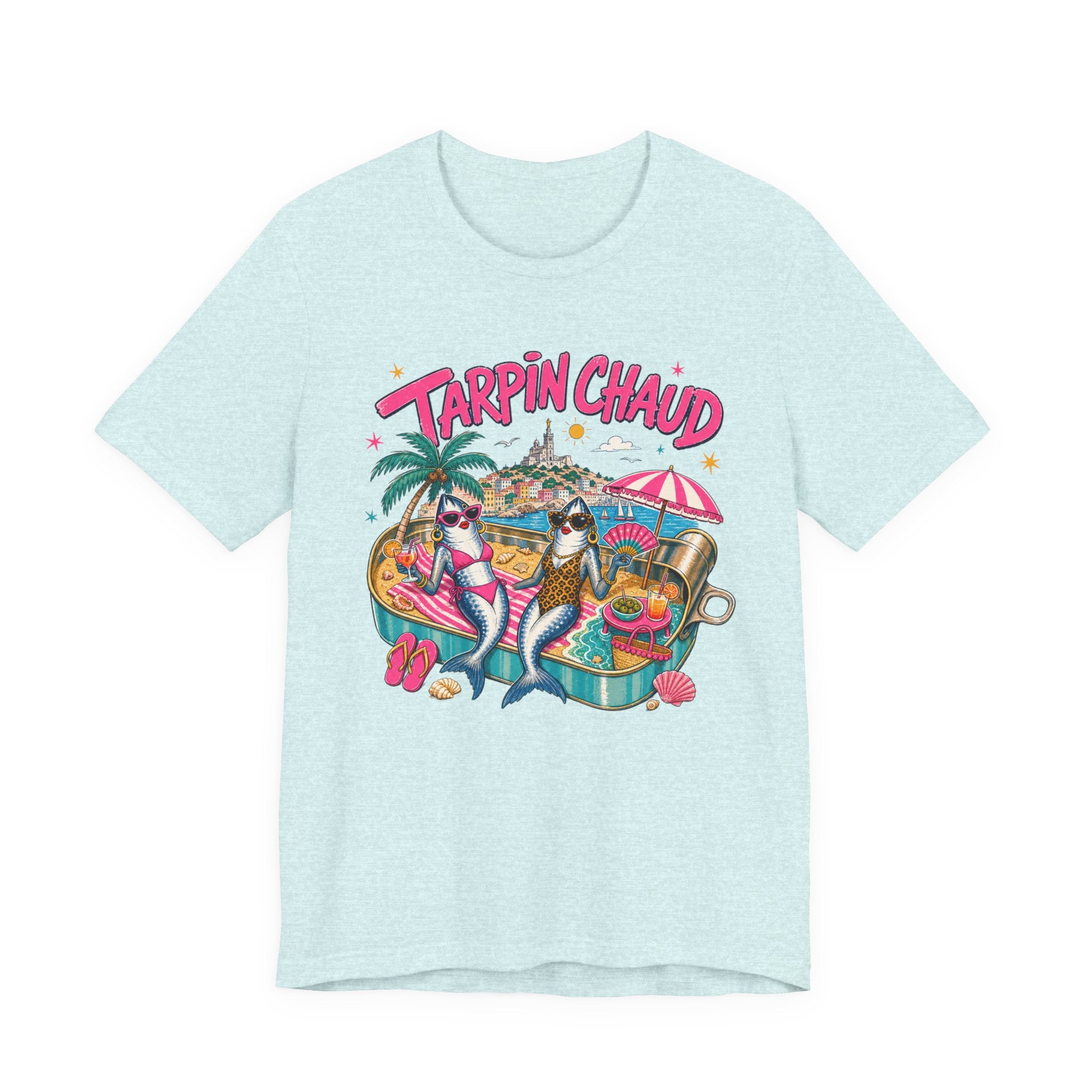 T-shirt – Tee-shirt graphique « Tarpin Chaud » ambiance tropicale plage