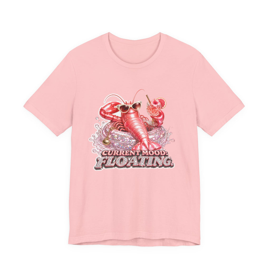 Floating Lobster Graphic Tee — "Current Mood: Floating" Summer Shirt