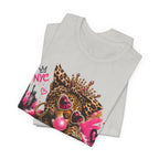 Too Glam To Care Tee — Leopard Crown Cat Graphic Shirt