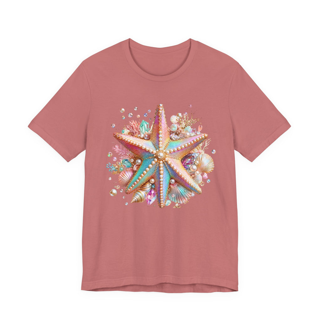Colorful Starfish Tee | Beach Seashell Ocean Graphic Shirt