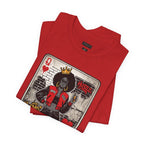 Queen of Hearts Playing Card Tee | Retro Street Art Queen, Love Hearts Design
