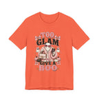 Too Glam To Give A Boo Halloween Tee — Pink Glamorous Costume Shirt
