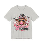 Halloween Cow T-Shirt — "Too Cute to Haunt" Cute Witch Cow Graphic Tee