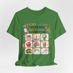 In My Class We Learn We Grow Teacher Illustration T-Shirt | School Icons
