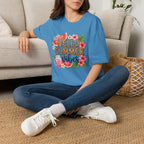 Hello Summer Vibes Watermelon Floral Leopard Print T-Shirt