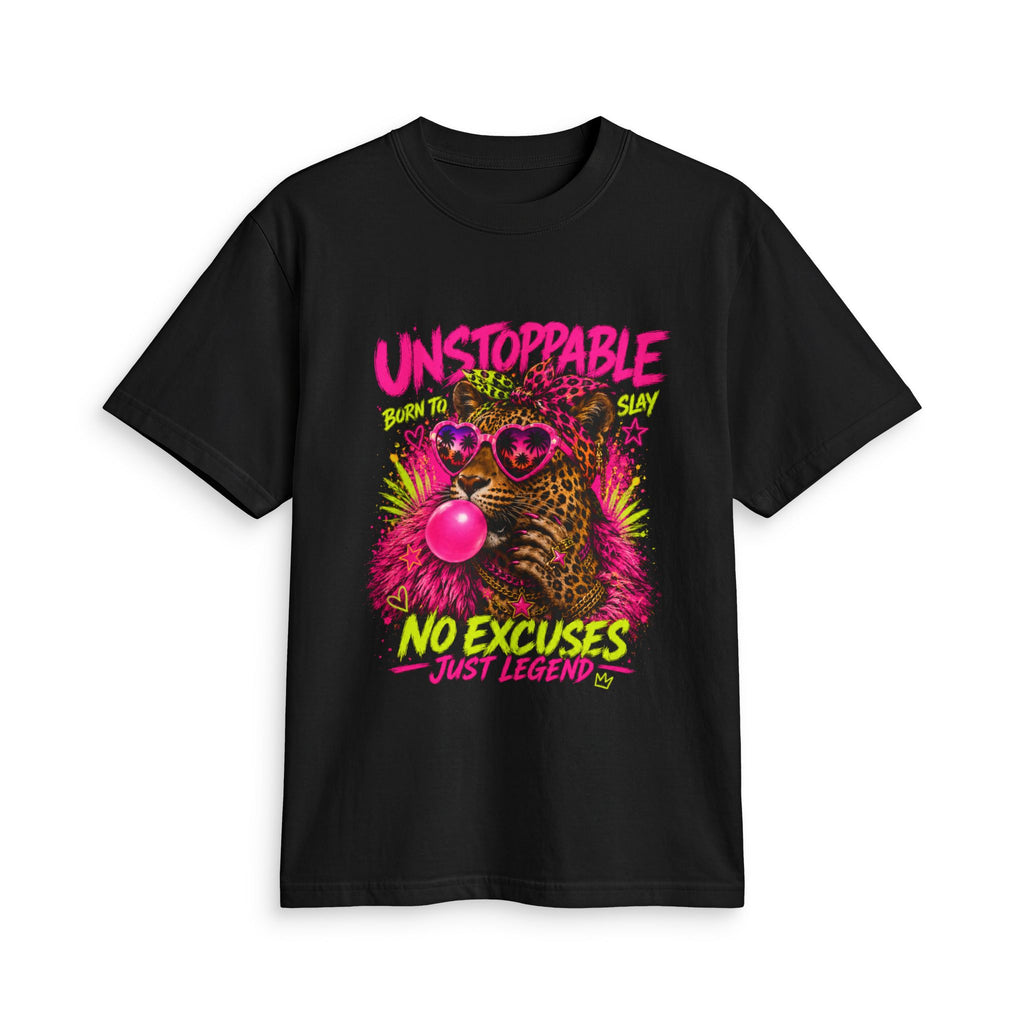 Unstoppable Leopard Bubblegum T-Shirt | No Excuses Just Legend