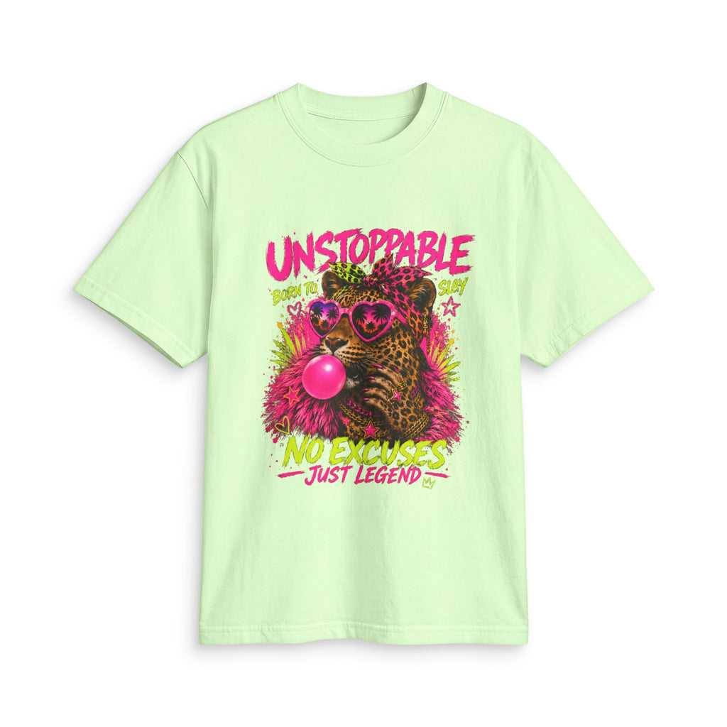 Unstoppable Leopard Bubblegum T-Shirt | No Excuses Just Legend