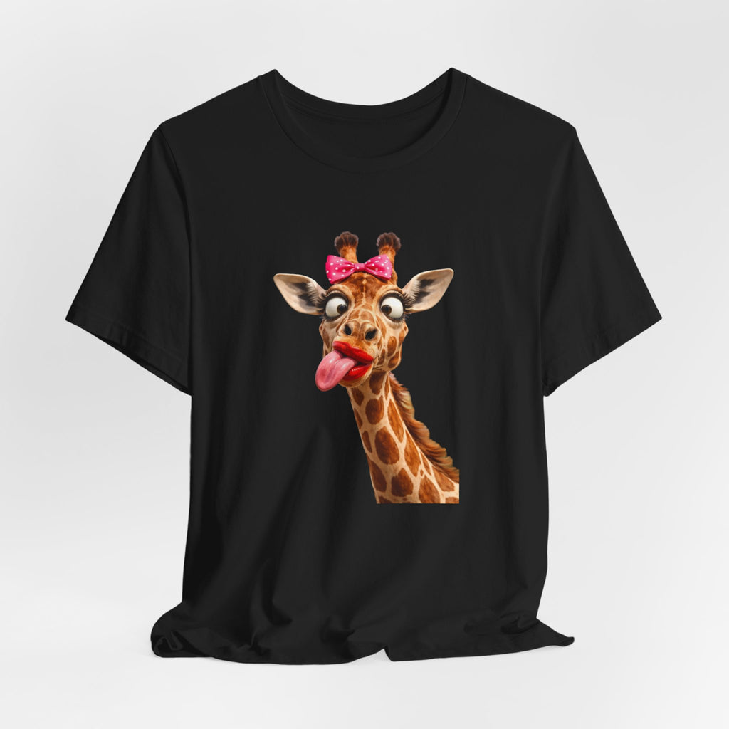 Funny Giraffe Tongue Tee — Cute Animal Graphic T-Shirt