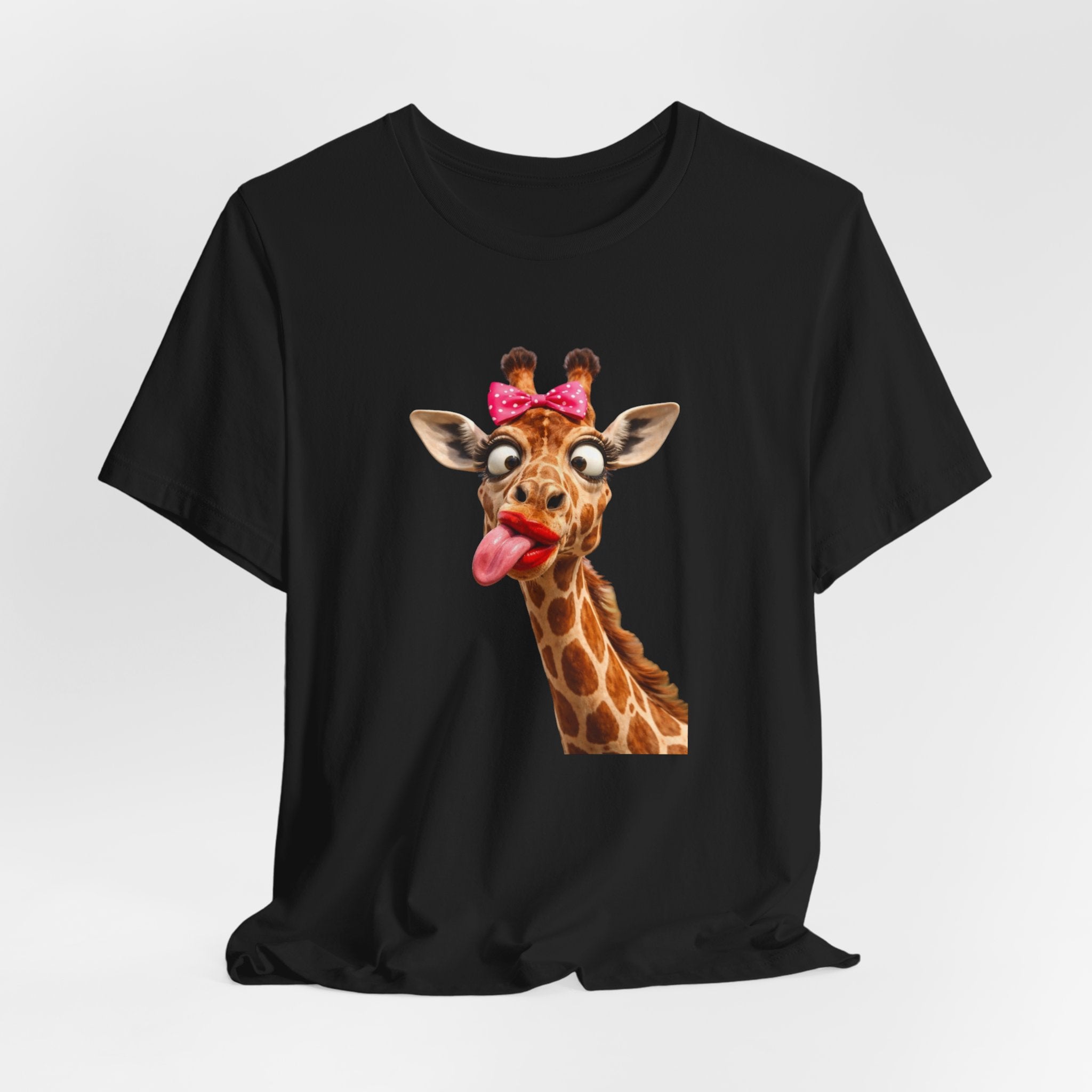 Funny Giraffe Tongue Tee — Cute Animal Graphic T-Shirt