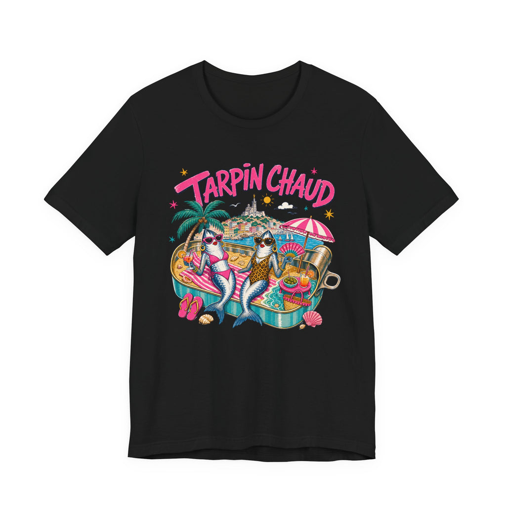 T-shirt – Tee-shirt graphique « Tarpin Chaud » ambiance tropicale plage