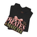 Pilates + Matcha Bonheur Tee — Yoga Mat & Matcha Fitness Shirt