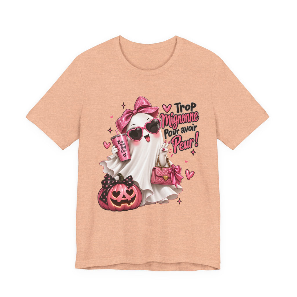 Cute Pink Ghost Halloween T-Shirt | Coquette Luxe