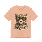 Leopard with Sunglasses Tee | Gold Chain Cheetah Graphic Shirt