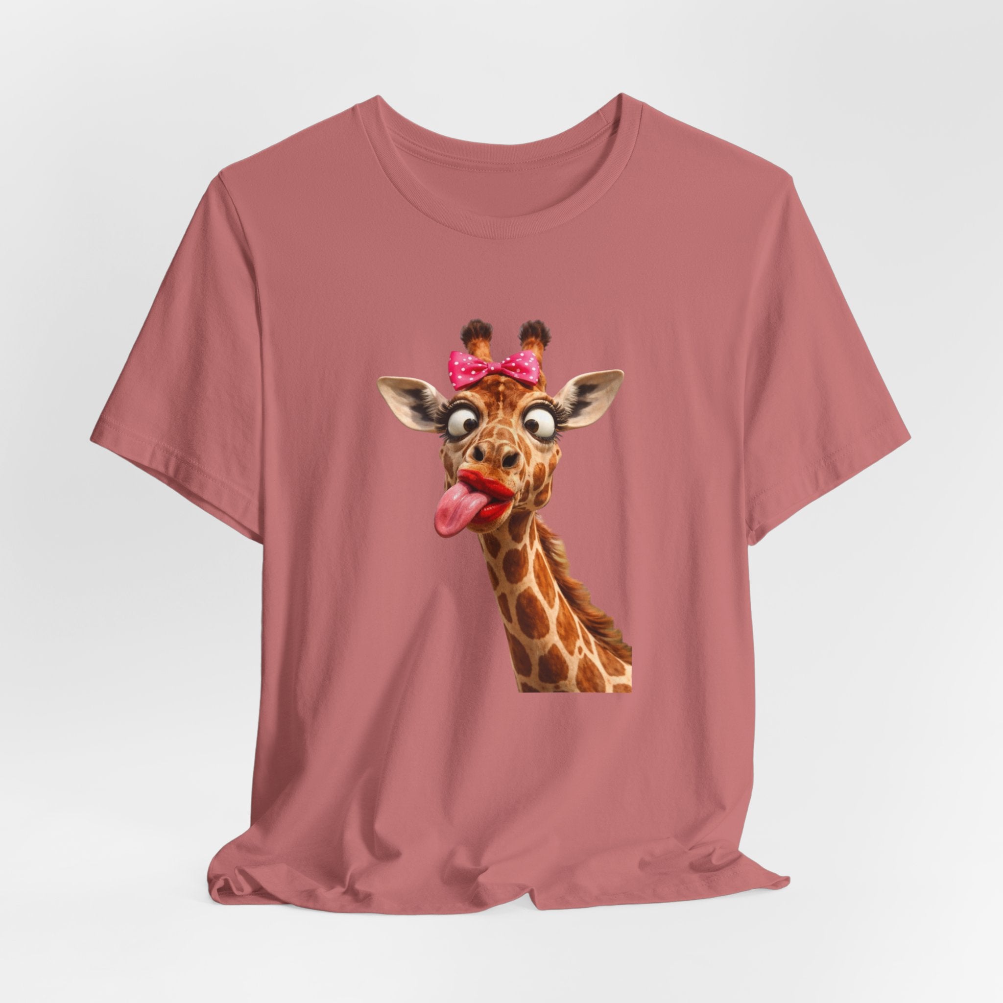 Funny Giraffe Tongue Tee — Cute Animal Graphic T-Shirt