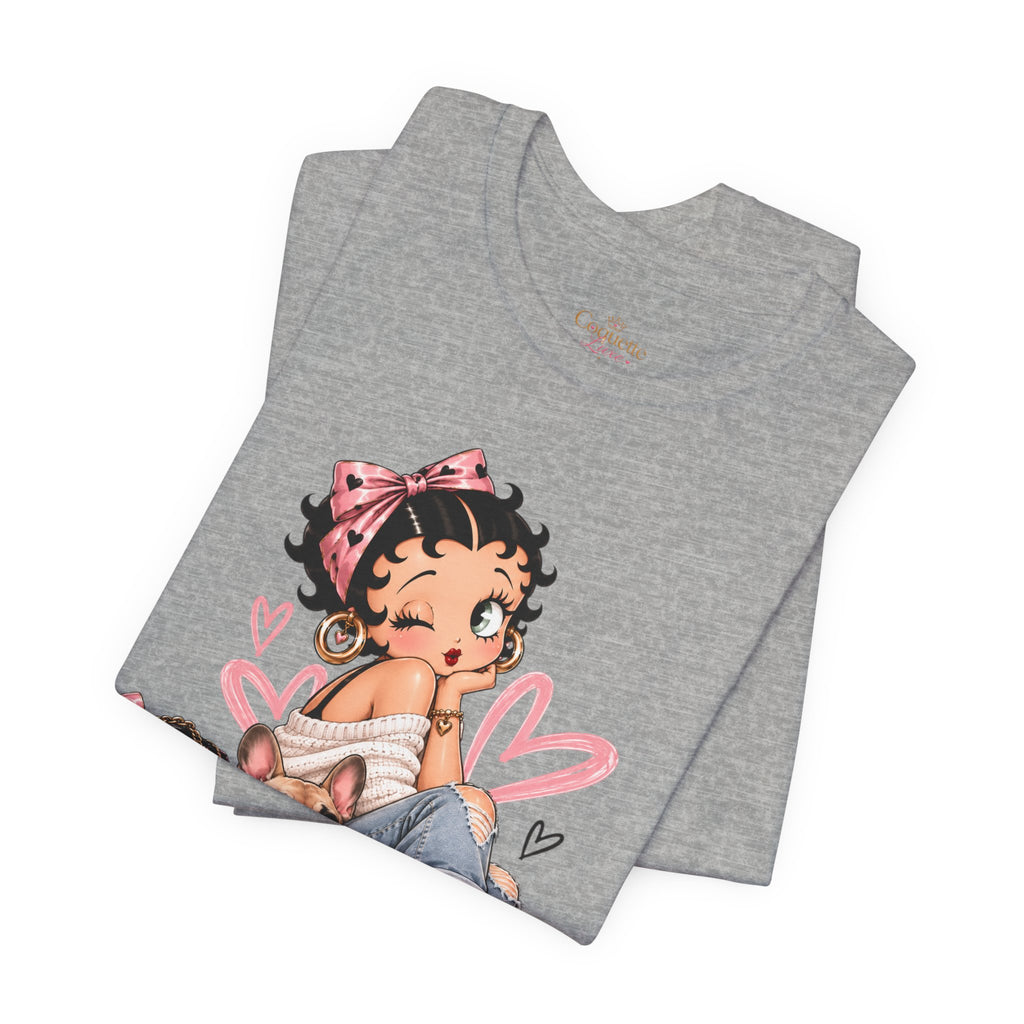 Betty Boop Pink Sneakers Graphic Tee