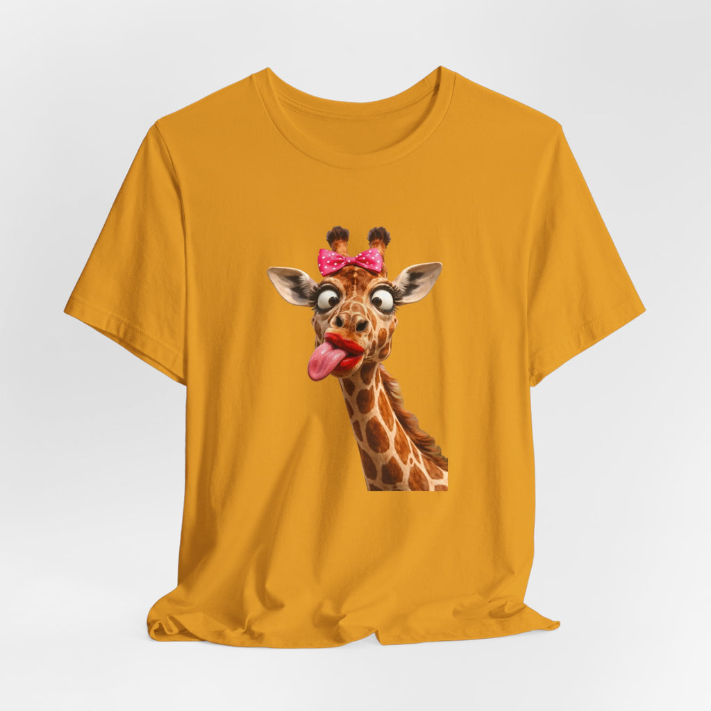 Funny Giraffe Tongue Tee — Cute Animal Graphic T-Shirt