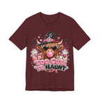 Halloween Cow T-Shirt — "Too Cute to Haunt" Cute Witch Cow Graphic Tee