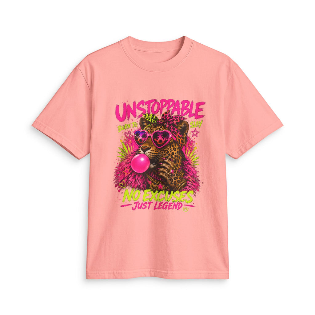Unstoppable Leopard Bubblegum T-Shirt | No Excuses Just Legend