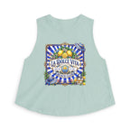 La Dolce Vita Lemon Beach Club Crop Top | Mediterranean Summer Graphic