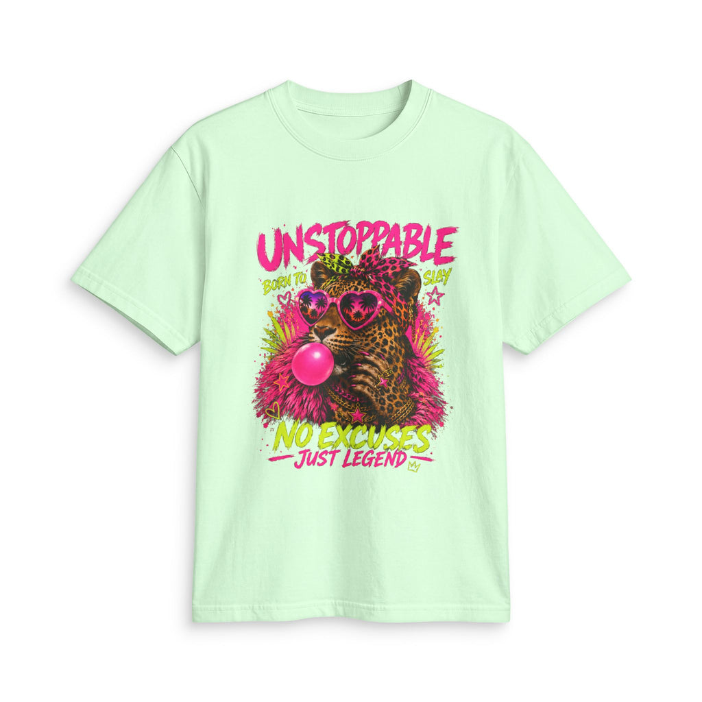 Unstoppable Leopard Bubblegum T-Shirt | No Excuses Just Legend