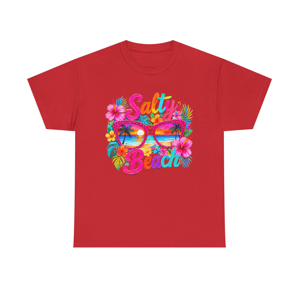 Salty Beach sunglasses floral design T-Shirt | tropical summer vibes