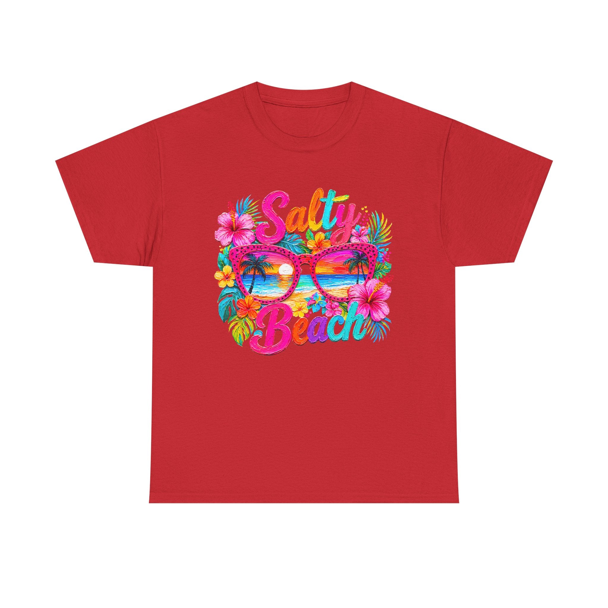 Salty Beach sunglasses floral design T-Shirt | tropical summer vibes