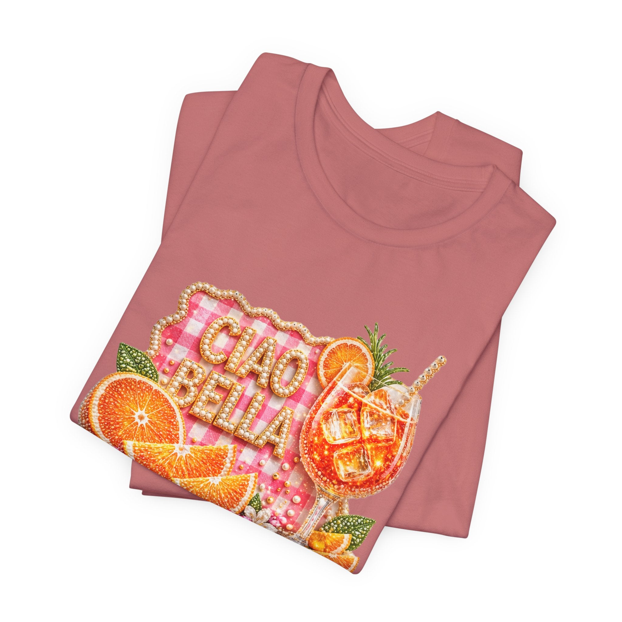 Ciao Bella Aperol Spritz Tee | Orange Cocktail Graphic Shirt