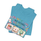 In My Class We Learn We Grow Teacher Illustration T-Shirt | School Icons