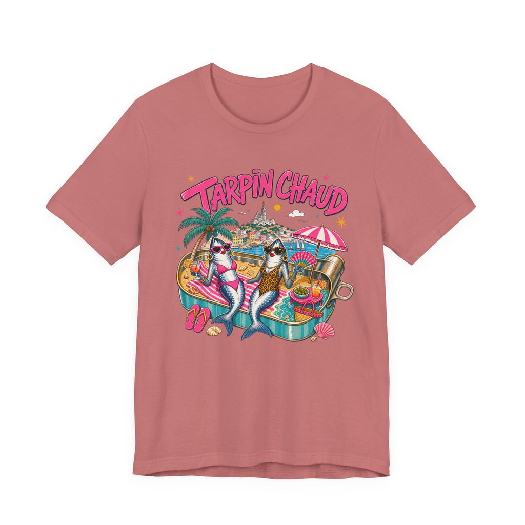 T-shirt – Tee-shirt graphique « Tarpin Chaud » ambiance tropicale plage