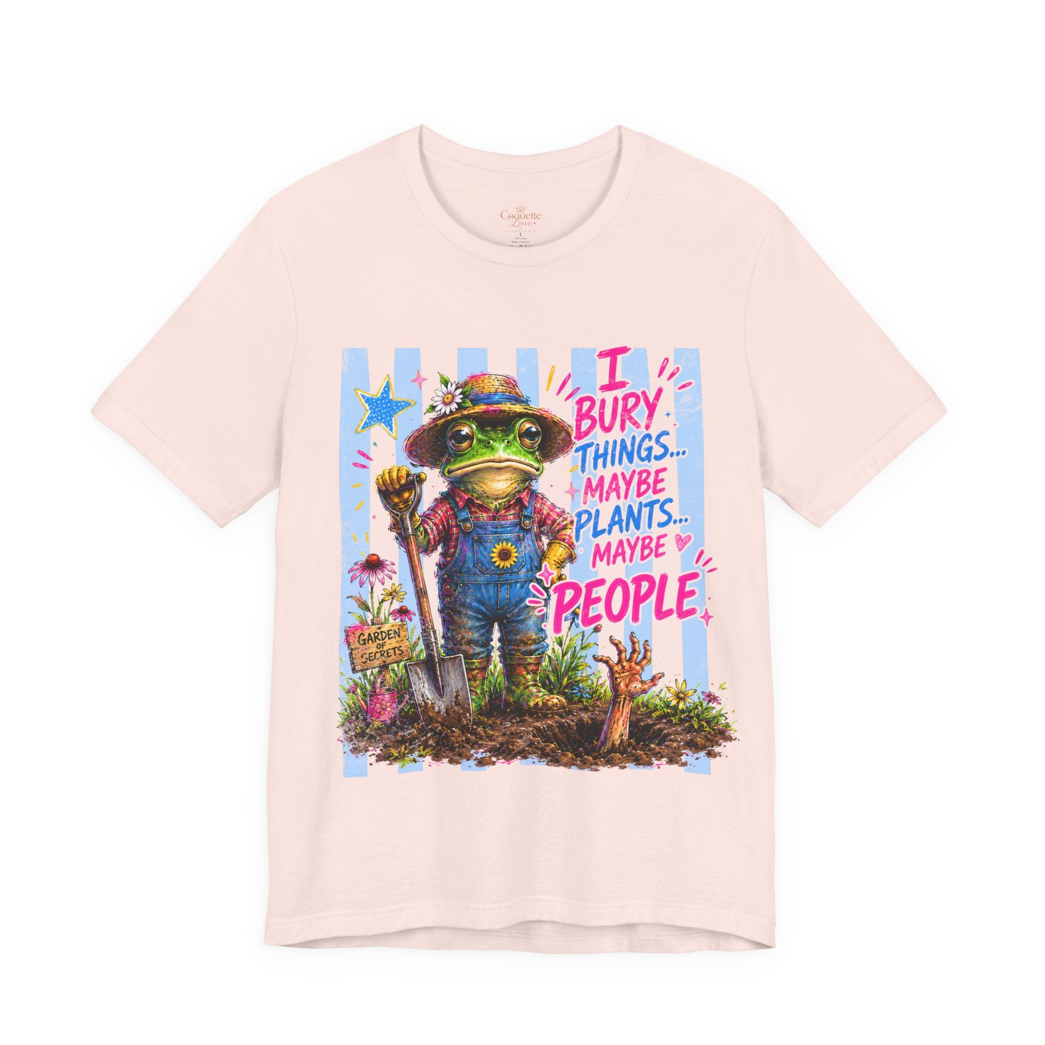 Gardener Frog T‑Shirt — "I Bury Things... Maybe Plants, Maybe People" Funny Gardening Tee