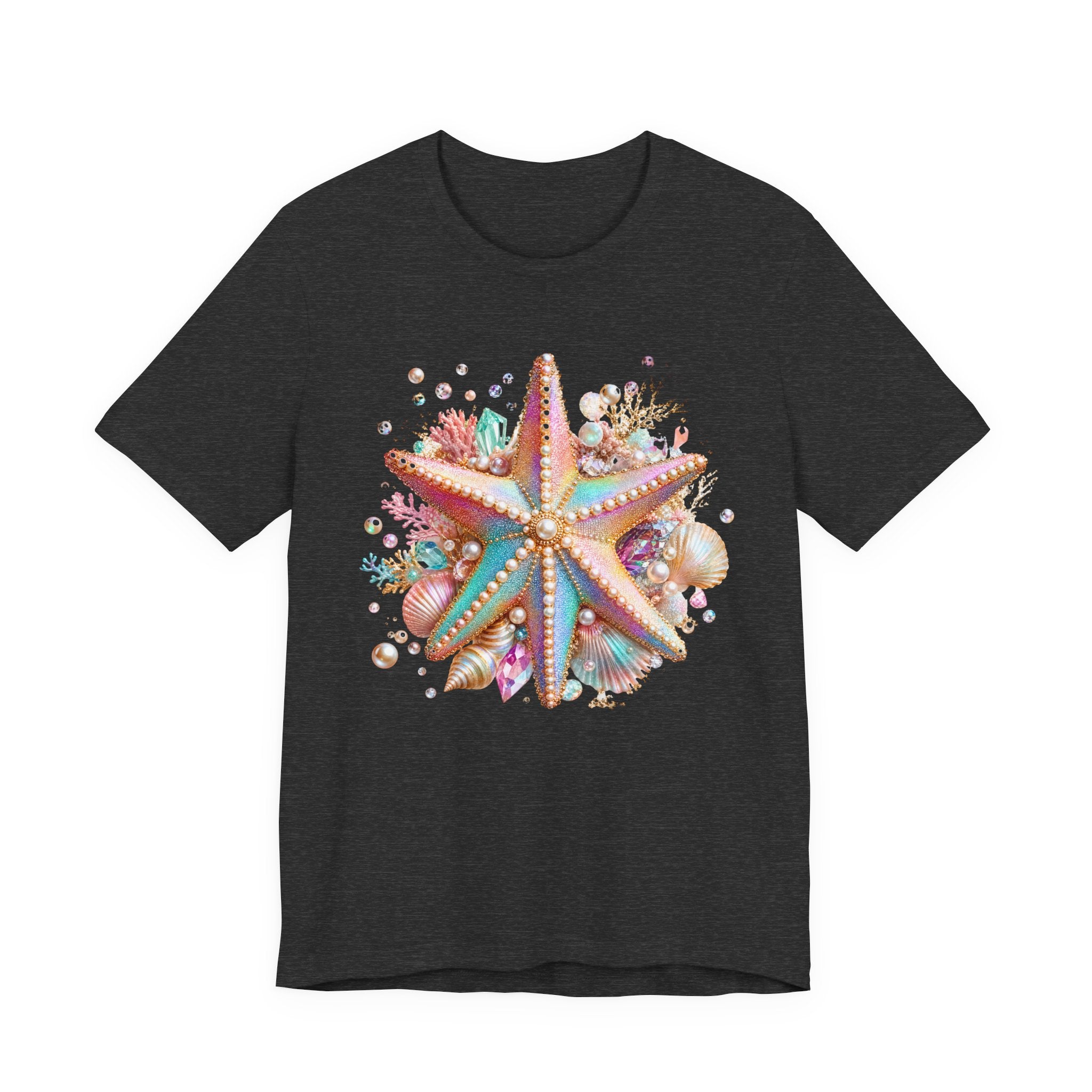 T-shirt Étoile de mer Colorée | T-shirt Graphique Plage Coquillage Océan