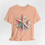 Colorful Starfish Tee | Beach Seashell Ocean Graphic Shirt