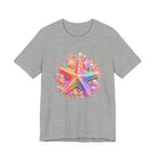 Rainbow Starfish T-Shirt | Colorful Seashell Beach Art